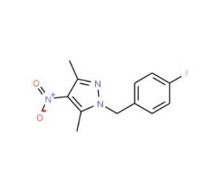 1-(4-Fluorobenzyl)-3,5-dimethyl-4-nitro-1H-pyrazole - chemical structure image