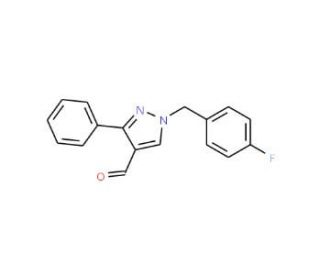 1-(4-Fluorobenzyl)-3-phenyl-1H-pyrazole-4-carbaldehyde - chemical structure image