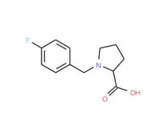 1-(4-fluorobenzyl)pyrrolidine-2-carboxylic acid - chemical structure image