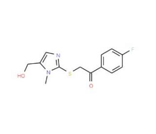 1-(4-Fluorophenyl)-2-{[5-(hydroxymethyl)-1-methyl-1H-imidazol-2-yl]sulfanyl}-1-ethanone - chemical structure image