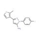 1-(4-fluorophenyl)-3-(2-methyl-3-furyl)-1H-pyrazol-5-amine - chemical structure image