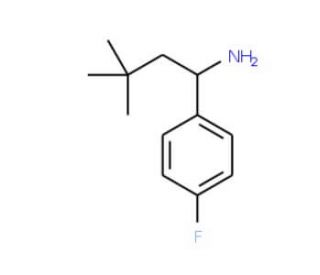 1-(4-fluorophenyl)-3,3-dimethylbutan-1-amine - chemical structure image