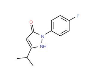 1-(4-Fluorophenyl)-3-isopropyl-1H-pyrazol-5-ol - chemical structure image