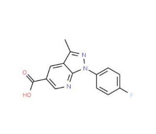 1-(4-fluorophenyl)-3-methyl-1H-pyrazolo[3,4-b]pyridine-5-carboxylic acid - chemical structure image