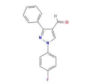 1-(4-Fluorophenyl)-3-phenyl-1H-pyrazole-4-carbaldehyde (CAS 36640-47-8) - chemical structure image