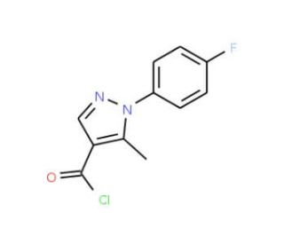 1-(4-Fluorophenyl)-5-methyl-1H-pyrazole-4-carbonyl chloride (CAS 423768-49-4) - chemical structure image