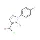 1-(4-Fluorophenyl)-5-methyl-1H-pyrazole-4-carbonyl chloride (CAS 423768-49-4) - chemical structure image