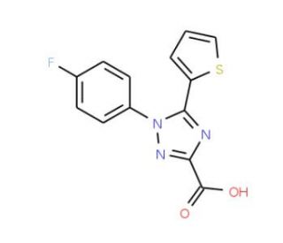 1-(4-fluorophenyl)-5-thien-2-yl-1H-1,2,4-triazole-3-carboxylic acid - chemical structure image