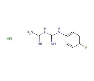 1-(4-Fluorophenyl)biguanide hydrochloride (CAS 16018-83-0) - chemical structure image