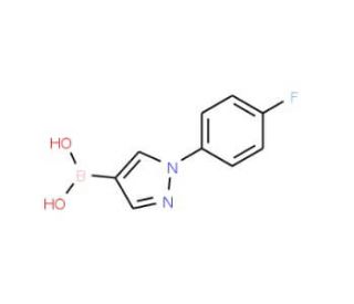 1-(4-Fluorophenyl)pyrazole-4-boronic acid (CAS 1072945-89-1) - chemical structure image