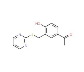 1-{4-hydroxy-3-[(pyrimidin-2-ylthio)methyl]phenyl}ethanone - chemical structure image