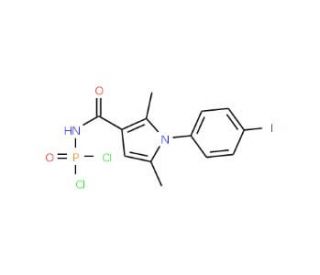 [1-(4-iodophenyl)-2,5-dimethyl-1H-pyrrol-3-yl]carbonylphosphoramidic dichloride - chemical structure image