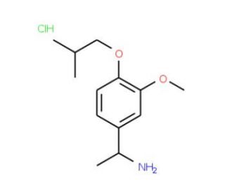 1-(4-isobutoxy-3-methoxyphenyl)ethanamine hydrochloride - chemical structure image