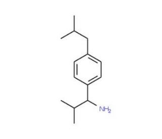 1-(4-isobutylphenyl)-2-methylpropan-1-amine - chemical structure image