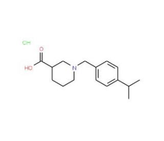 1-(4-Isopropylbenzyl)piperidine-3-carboxylic acid hydrochloride - chemical structure image
