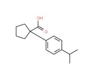 1-(4-isopropylphenyl)cyclopentanecarboxylic acid - chemical structure image