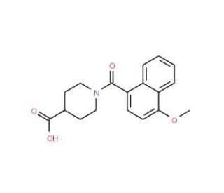 1-(4-methoxy-1-naphthoyl)piperidine-4-carboxylic acid - chemical structure image