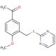 1-[4-Methoxy-3-(pyrimidin-2-ylsulfanylmethyl)-phenyl]-ethanone - chemical structure image
