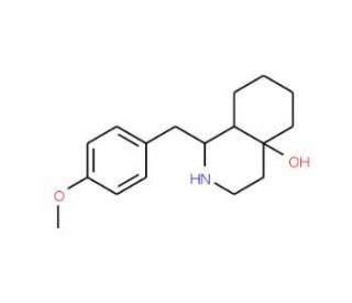 1-(4-Methoxy-benzyl)-octahydro-isoquinolin-4a-ol - chemical structure image