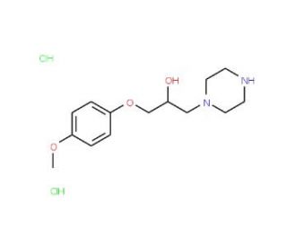 1-(4-Methoxy-phenoxy)-3-piperazin-1-yl-propan-2-ol dihydrochloride - chemical structure image