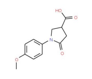 1-(4-Methoxy-phenyl)-5-oxo-pyrrolidine-3-carboxylic acid (CAS 56617-47-1) - chemical structure image