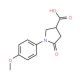 1-(4-Methoxy-phenyl)-5-oxo-pyrrolidine-3-carboxylic acid (CAS 56617-47-1) - chemical structure image