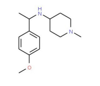 [1-(4-Methoxy-phenyl)-ethyl]-(1-methyl-piperidin-4-yl)-amine - chemical structure image