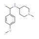 [1-(4-Methoxy-phenyl)-ethyl]-(1-methyl-piperidin-4-yl)-amine - chemical structure image