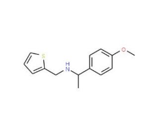 [1-(4-Methoxy-phenyl)-ethyl]-thiophen-2-ylmethyl-amine - chemical structure image