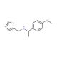 [1-(4-Methoxy-phenyl)-ethyl]-thiophen-2-ylmethyl-amine - chemical structure image