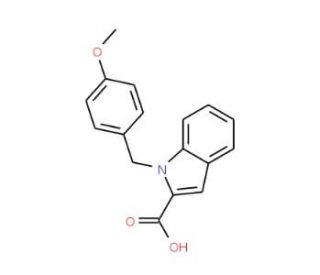 1-(4-Methoxybenzyl)-1H-indole-2-carboxylic acid - chemical structure image