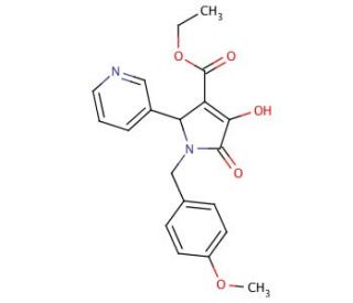 1-(4-Methoxybenzyl)-3-hydroxy-4-ethoxycarbonyl-5-(3-pyridyl)-3-pyrrolin-2-one (CAS 359436-85-4) - chemical structure image