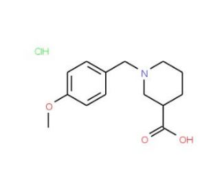 1-(4-Methoxybenzyl)piperidine-3-carboxylic acid hydrochloride - chemical structure image
