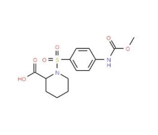 1-(4-Methoxycarbonylamino-benzenesulfonyl)-piperidine-2-carboxylic acid - chemical structure image