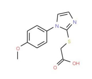 {[1-(4-methoxyphenyl)-1H-imidazol-2-yl]thio}acetic acid - chemical structure image