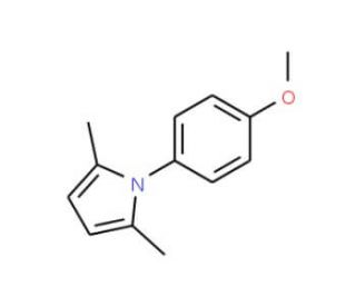1-(4-Methoxyphenyl)-2,5-dimethylpyrrole (CAS 5044-27-9) - chemical structure image