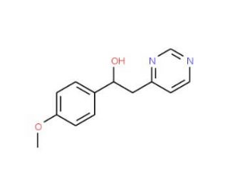1-(4-Methoxyphenyl)-2-(pyrimidin-4-yl)ethanol - chemical structure image