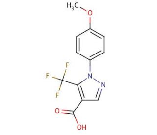 1-(4-Methoxyphenyl)-5-(trifluoromethyl)-1H-pyrazole-4-carboxylic acid (CAS 98534-83-9) - chemical structure image