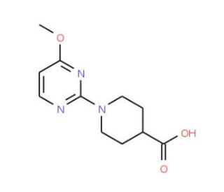 1-(4-methoxypyrimidin-2-yl)piperidine-4-carboxylic acid - chemical structure image