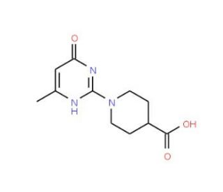 1-(4-methyl-6-oxo-1,6-dihydropyrimidin-2-yl)piperidine-4-carboxylic acid - chemical structure image