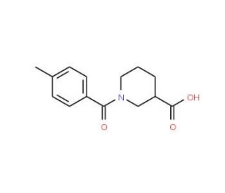 1-(4-methylbenzoyl)piperidine-3-carboxylic acid - chemical structure image