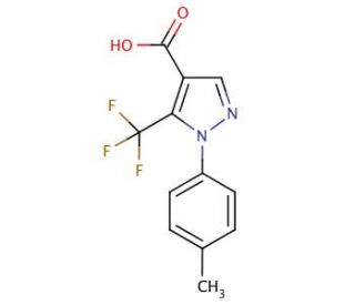1-(4-Methylphenyl)-5-(trifluoromethyl)-1H-pyrazole-4-carboxylic acid (CAS 98534-84-0) - chemical structure image