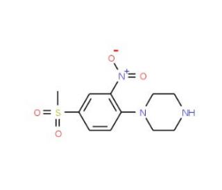 1-[4-(methylsulfonyl)-2-nitrophenyl]piperazine (CAS 610275-77-9) - chemical structure image
