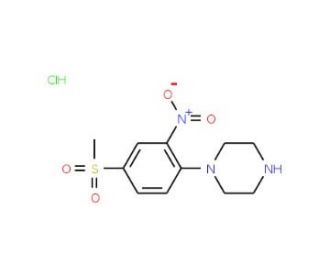 1-[4-(methylsulfonyl)-2-nitrophenyl]piperazine hydrochloride - chemical structure image