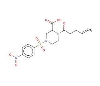 1-(4-Pentenoyl)-4-(p-nitrophenylsulfonyl)-piperazine-2-carboxylic acid - chemical structure image