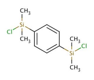 1,4-Phenylenebis(chlorodimethylsilane) (CAS 1078-97-3) - chemical structure image