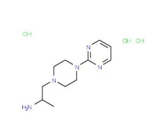 1-[4-(pyrimidin-2-yl)piperazin-1-yl]propan-2-amine trihydrochloride - chemical structure image