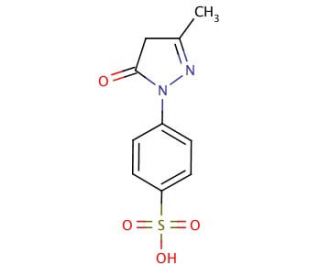 1-(4-Sulfophenyl)-3-methyl-5-pyrazolone (CAS 89-36-1) - chemical structure image