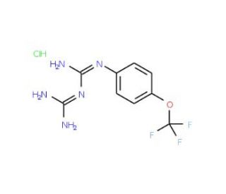 1-[4-(Trifluoromethoxy)phenyl]biguanide hydrochloride (CAS 42823-09-6) - chemical structure image