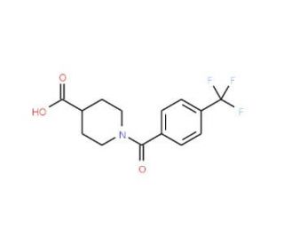 1-[4-(trifluoromethyl)benzoyl]piperidine-4-carboxylic acid (CAS 856215-36-6) - chemical structure image